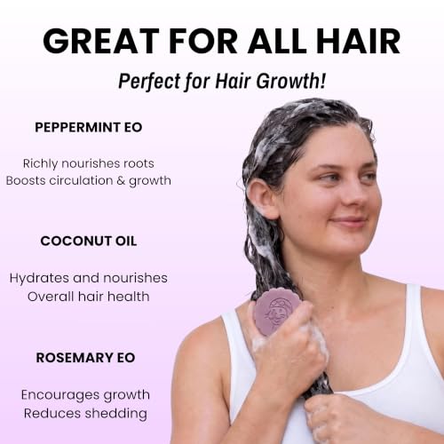 Image of Otter Co. Biotin & Onion Hair Growth Conditioner Bar for Fine Hair - Rosemary Hair Growth Oil, Keratin, ACV - Vegan, Sulfate Free - Hair Loss Conditioner for Thinning Hair for Women & Men, USA Made
