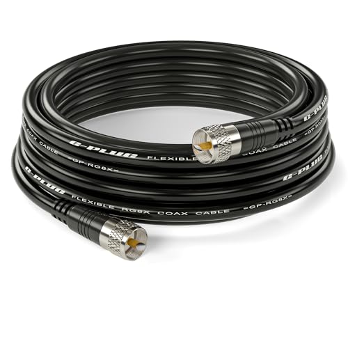G-PLUG 50FT RG8X Coaxial Cable 50 Ohm PL259 Low Loss for CB Ham Radio
