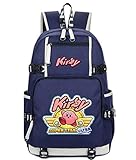 Material: Nylon Oxford. WANHONGYUE Kirby Juego Mochila Escolar Estudiante Bolso de Escuela Backpack Mochila para Portátil Azul-1