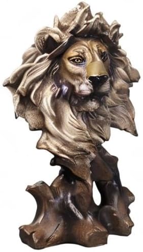 FUNSXBUG 11 Inch Resin Lion Statue Sculpture Animal Collectible Figurine Gift Idea Home Desktop Decoration - Image 5