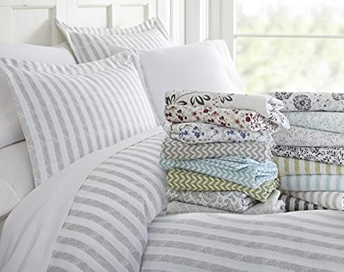 LINEN MARKET Twin Duvet Cover for Twin - Experience Hotel-Like Comfort with Unparalleled Softness, Exquisite Prints & Solid Colors for a Dreamy Bedroom – Duvet Cover Twin Set with 2 Pillow Shams, Rugged Stripes Light Gray