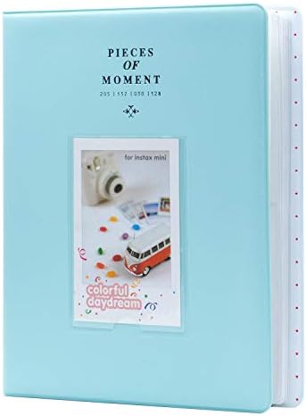 128 Pockets Photo Album for Fujifilm Instax Mini LiPlay 11 7s 8 8+ 9 25 26 50s 70 90 Instant Camera, Polaroid Snap SnapTouch PIC-300 Z2300 Mint Zip Instant Camera Printer (Ice Blue)