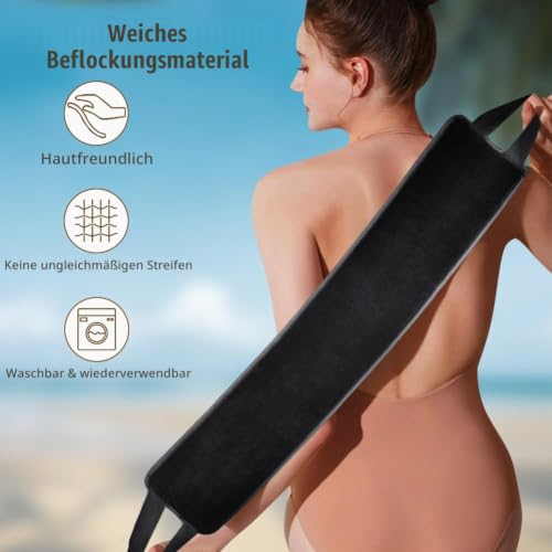 LOPHE Selbstbräuner Handschuh, Schwarz Dual Sided Tan Applicator Mitt, Mehrweg Self Tan Bräunungshandschuh für Bräunungscreme Und Peeling… – Ansicht 4