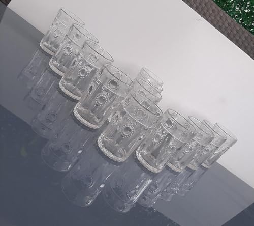 Lot de 12 verres à thé marocains en verre