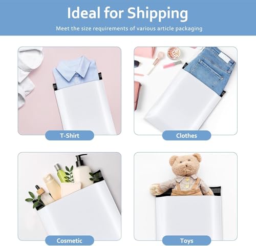 Image of Metronic Poly Mailers 10x13 2000 Pack White, Shipping Bags Bulk Mailing Envelopes for Small Business, Small Mailers Poly Bags for Shipping Self Seal Waterproof, Mailing Bag Packaging Bags