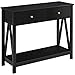 Yaheetech Wood Console Table for Entryway Hall Table Sofa Table with one Drawer Espresso