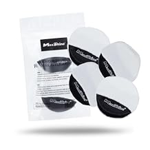 Maxshine Handheld Microfiber Wax Applicator Pad | White+Black, 3.35" Diameter, Ultra-Soft, Scratch-Free | Versatile Detailing for Wax, Polish, Protectant, Streak-Free Finish