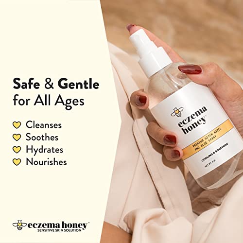 Eczema Honey Premium Witch Hazel & Aloe Spray - Facial Mist Skin Care Product - Moisturizer, Dewy Makeup Spray, Aftershave & More (8 Oz) #TOP2