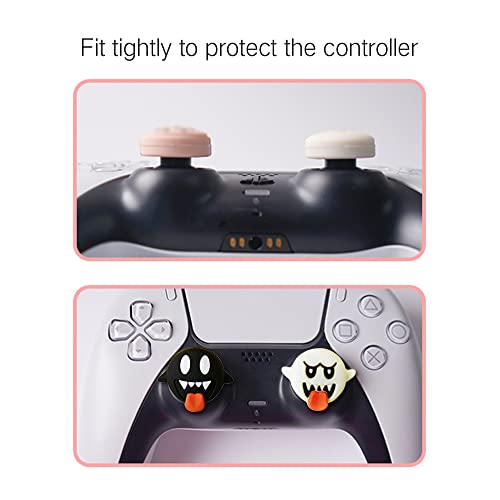 Image of PERFECTSIGHT Halloween Skull Thumb Grip Caps for Switch 2 2025, PS5, PS4, Xbox Series X /S, Xbox One, Switch PRO Controller, 4PCS Kawaii Soft Rubber 3D Analog Thumbsticks Grips Joystick Cover