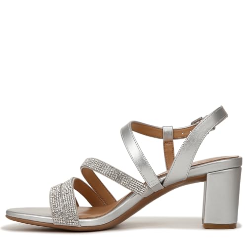 Naturalizer Women's Bridget4 Heeled Sandal, Silver Crystal, 8.5 Wide by Naturalizer - Image 9
