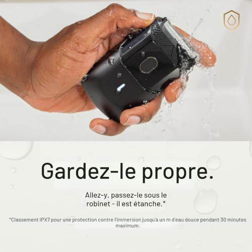 MANSCAPED® The Handyman™ Rasoir Compact pour le Visage – Rasoir Électrique sans Fil pour Homme Format Voyage avec Batterie USB-C Rechargeable, Niveleur pour Poils Longs & Lames à Grille Étanches – vue 3