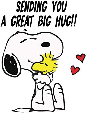 Cheeky Chops Mug Peanuts - Snoopy - Sending You a Great Big Hug Novelty Gift Mug CMUG30 White Mug Full Colour Print, 4N-0DON-CS0A