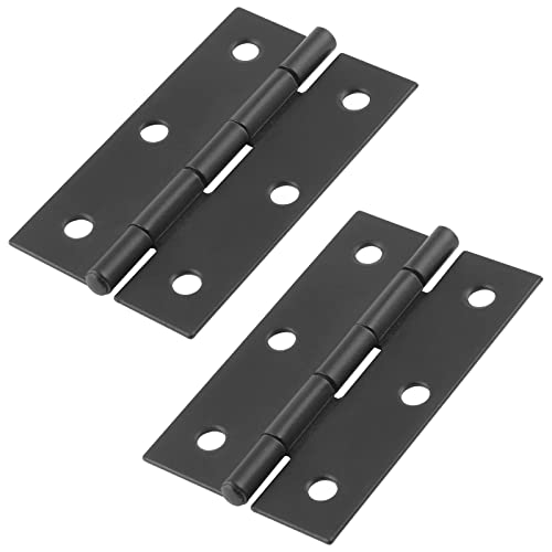 Murtenze 12 Pack 2.5 Inch Door Hinge Cabinet Hinge,Black Butt Hinges Ball Bearing Hinges Window Hinges Outdoor Hinges With Mounting Screws #TOP1