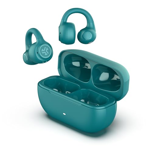 JLab, Flex, Open Ear Earbuds, Clip On Wireless Bluetooth Earbuds, Open Ear Headphones, Teal
