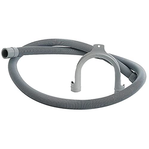 SOMATHERM FOR YOU, Flexible de vidange 2m avec embout souple et crosse de maintien, idéal pour évacuation de machine à laver Compatible avec tous types de machines