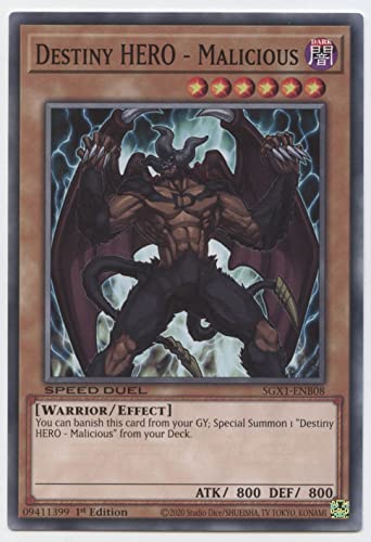 YU-GI-OH! Destiny Hero - Malicious - SGX1-ENB08 - Común - 1ª edición
