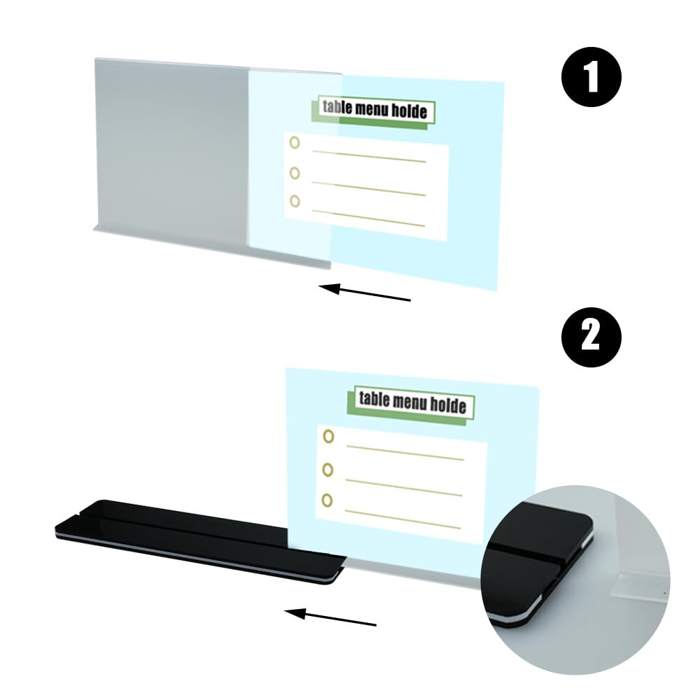 5 Pezzi A5 Espositore da Tavolo a Forma di T Doppio Espositore da Tavolo Orizzontale A5 Orizzontale Acrilico Porta-avvisi da Tavolo con Base per Menù, Carta, Schede Informative, Ufficio e Altro