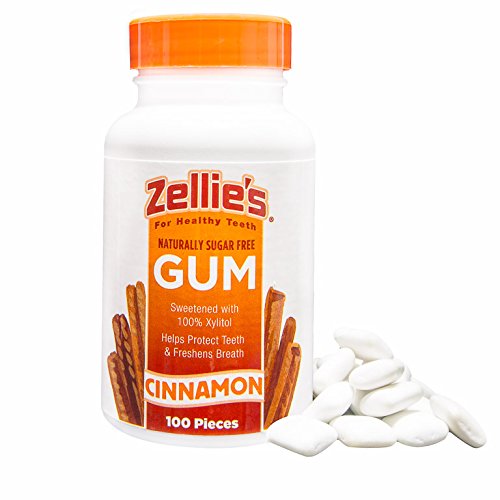 Zellie's | 100% Xylitol Sugar Free Cinnamon Chewing Gum | Cinnamon Flavor (100 Count (Pack of 1))