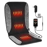 KINGLETING Heated Seat Cushion for Office Chair, 7-Level Heating Chair Pad with Timer, Comfortable Seat Warmer for Home, Office and More