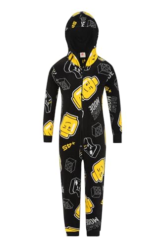 LEGO Gaming Mode Boys Girls Fleece Black AOP Sleepsuit Kids Onesie (6-7 Years)