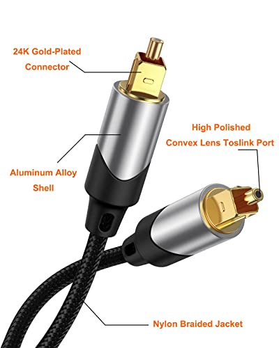image for Digital Optical Audio Cable,CableCreation 3 FT Toslink Male SPDIF Cabl