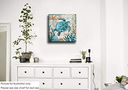 Niwo Art-Turtle, Sea Animail Canvas Wall Art Home Decor,Stretched Ready To Hang #TOP1