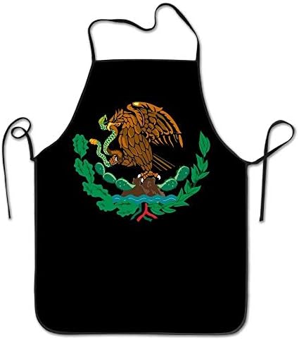 Apron Women Mexican Flag Unisex Kitchen Bib Apron Barbecue Manicure Store With Adjustable Neck Chef's Apron