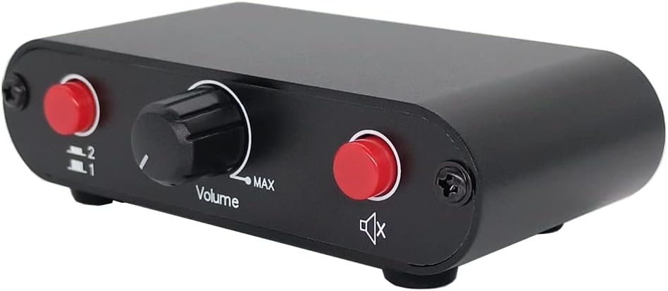 2-Way RCA Stereo Audio Switch Input Signal Source Switcher Selector Splitter Box（2 in 1 Out / 1 in 2 Out）-RC21 : Electronics