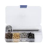 Grommets 2mm Metal Eyelets Kit, 800 PCS Small Grommet Kit with 3 Pcs Install Tool and Storage Box, Leather Grommet Kit for Shoes Clothes Crafts Bag Project