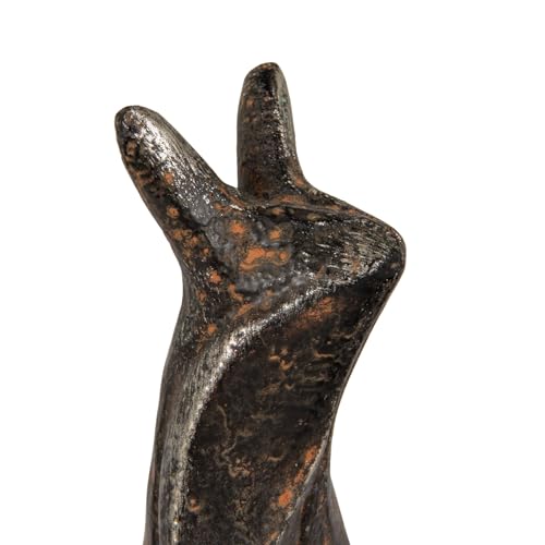 Image of Creative Co-Op Decorative Distressed Cast Iron Snail Bookends, Antique Black Finish