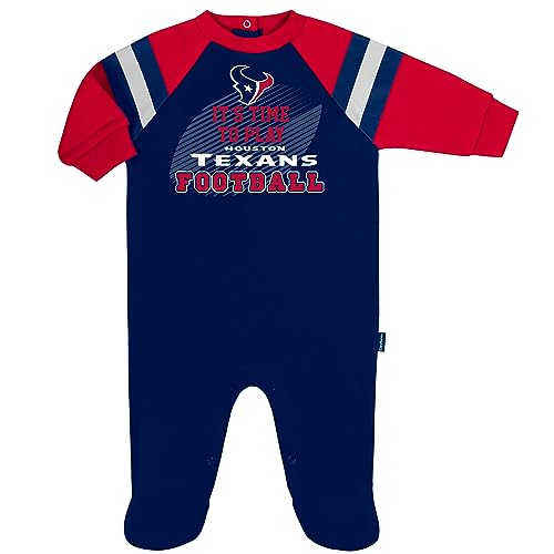Gerber NFL Baby Boys Sleep 'N Play Footie, Houston Texans, 3-6 Months Team Color