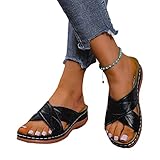 ★Arch Support Design:Orthopädische Schlappen Plateau Pantoffeln Sport Slippers Slides Badeschuhe Hausschuhe Sport Sandaletten Zehentrenner Sandalen Sommer Böhmen Strandsandals