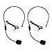 Set of 2 Headset Microphone, Flexible Wired Boom for Voice Amplifier,Teachers, Speakers, Coaches, Presentations, Seniors and More, Black