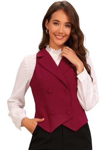 Image of Allegra K Notched Lapel Waistcoat Vest for Women
