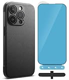 Ringke Onyx Case Compatible with iPhone 15 Pro [Black] + Full Cover Glass Compatible with iPhone 15 Pro