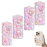 Bvizyelck 3D Handyhüllen Aufkleber | 4 Blatt Dekorative Tier Aufkleber - Cartoon Mini Abziehbilder - Für Scrapbooking Tagebuch Notizbuch Laptop Kinder Mädchen Erwachsene Partygeschenke Klassenpreise