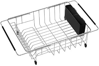 iPEGTOP Expandable Deep & Large Dish Drying Rack, Over the Sink, In Sink