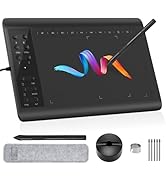 IMAGE Graphics Drawing Tablet 10 x 6 Inch Large Active Area with 8192 Levels Battery-Free Pen and...