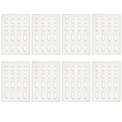 GasSaf Ceramic Brick Replacement for Barbeques Galore Grand Turbo, Grand Hall, Members Mark Grills, 8 PCS Ceramic Briquettes Heat Plate Flame Tamer (7 1/16" L x 4 3/4" W x 1/2" H)