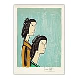 SSLDP LFHLI Bernard Buffet Vintage Poster《Japanisch, 1981》Wandkunst Bernard Buffet Leinwandmalerei und Drucke Zuhause Wohnzimmer Dekor Bild 50x70cm Kein Rahmen