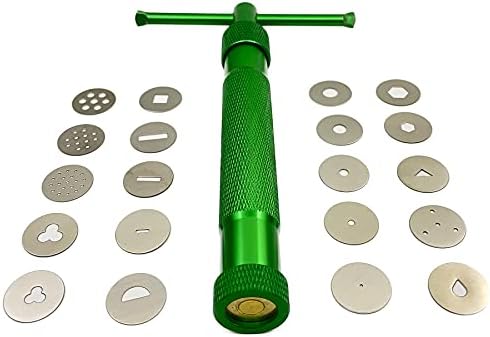 TERMATH Clay Extruder Gun Fondant Extruder with 20 Tips Sugar Paste Extruder Cake Decor Tools