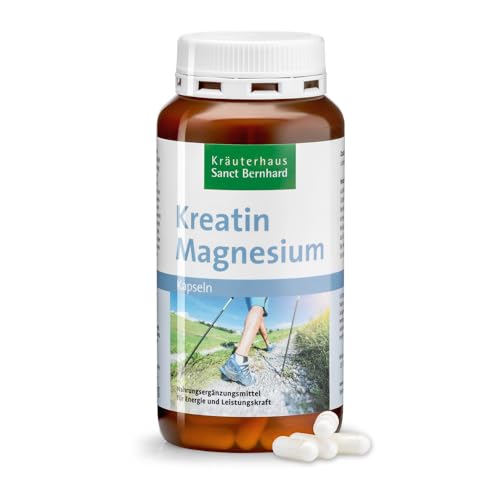 Creatina Monohidratada en Cápsulas - 200 Cápsulas con Magnesio | Para Energía, Rendimiento Muscular y Recuperación | 2800 mg de Creatina cada día para un mes