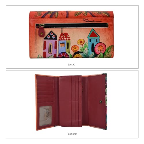 Anna by Anuschka womens 1860 Wallet, Village of Dreams, 4 x 7.5 US