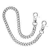 Waist Chain, Silver Pants Chain, Punk Wallet Chains, 19.68 Inch Belt Chains with Lobster Clasp, Goth Hip Hop Keyholder for Jeans, Heavy Duty Metal Keychain for Motorcyclist, Trucker and Biker