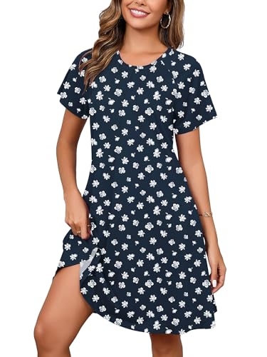 Image of Heymoments Short Sleeve Crewneck Summer Dresses for Women