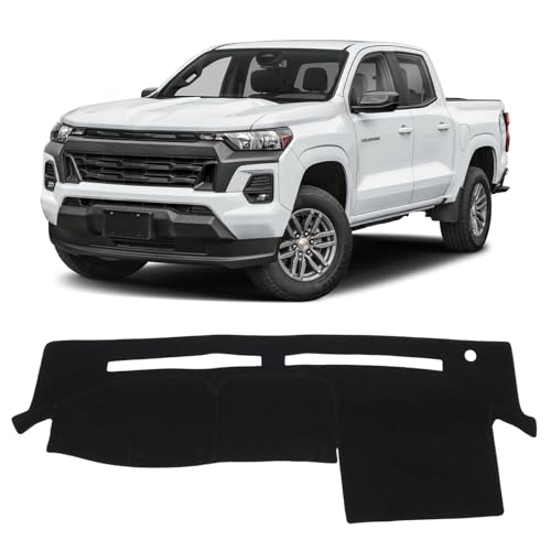 KUST Black Dash Cover Compatible with Chevy Chevrolet Colorado/GMC Canyon 2004-2012 Dashboard Cover Accessories for Colorado/Canyon Dashboard Mat No Glare Center Console Sunshield Protector