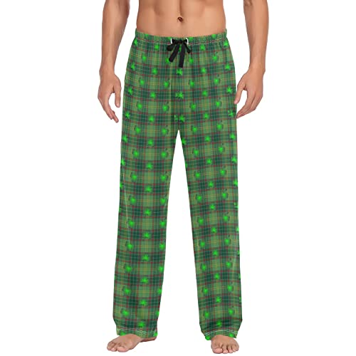 Buffalo Plaid Check Blue Green Pajama Pants Mens Lounge Pants Casual Men Pajama Bottoms