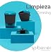Cubo de basura o reciclaje 70L, VERTICAL, en 2 Compartimentos, Papelera para...
