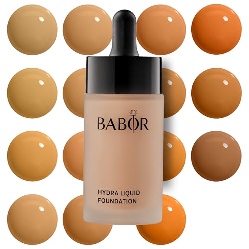 BABOR MAKE UP Hydra Liquid Foundation Base de maquillaje líquida de cobertura media para piel seca, con sérum hidratante, en formato de 30 ml