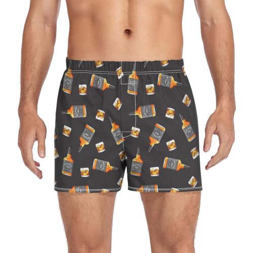 Gugusary Men's Boxer Whiskey Underwear, M